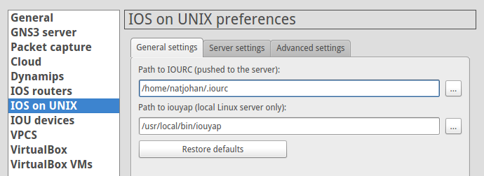 ubridge for gns3 linux